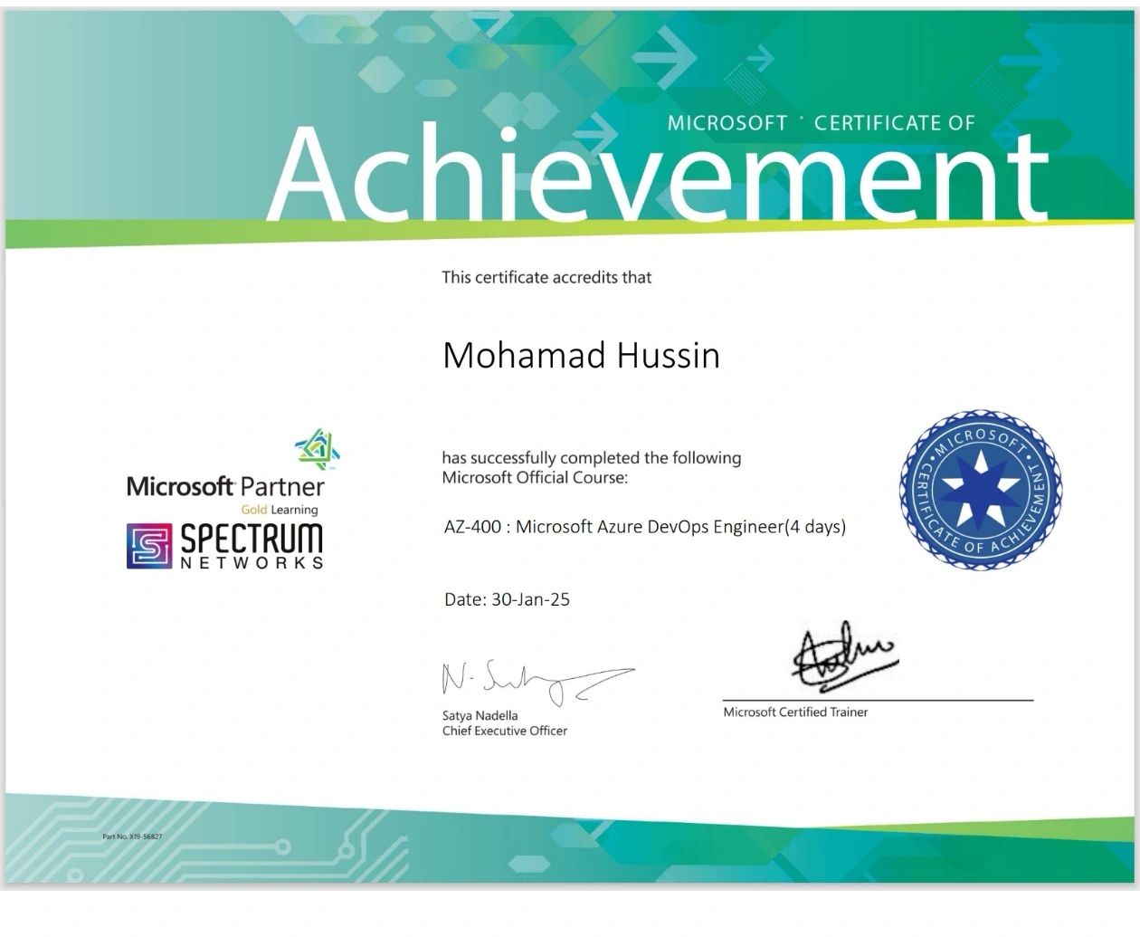 Azure DevOps Certificate